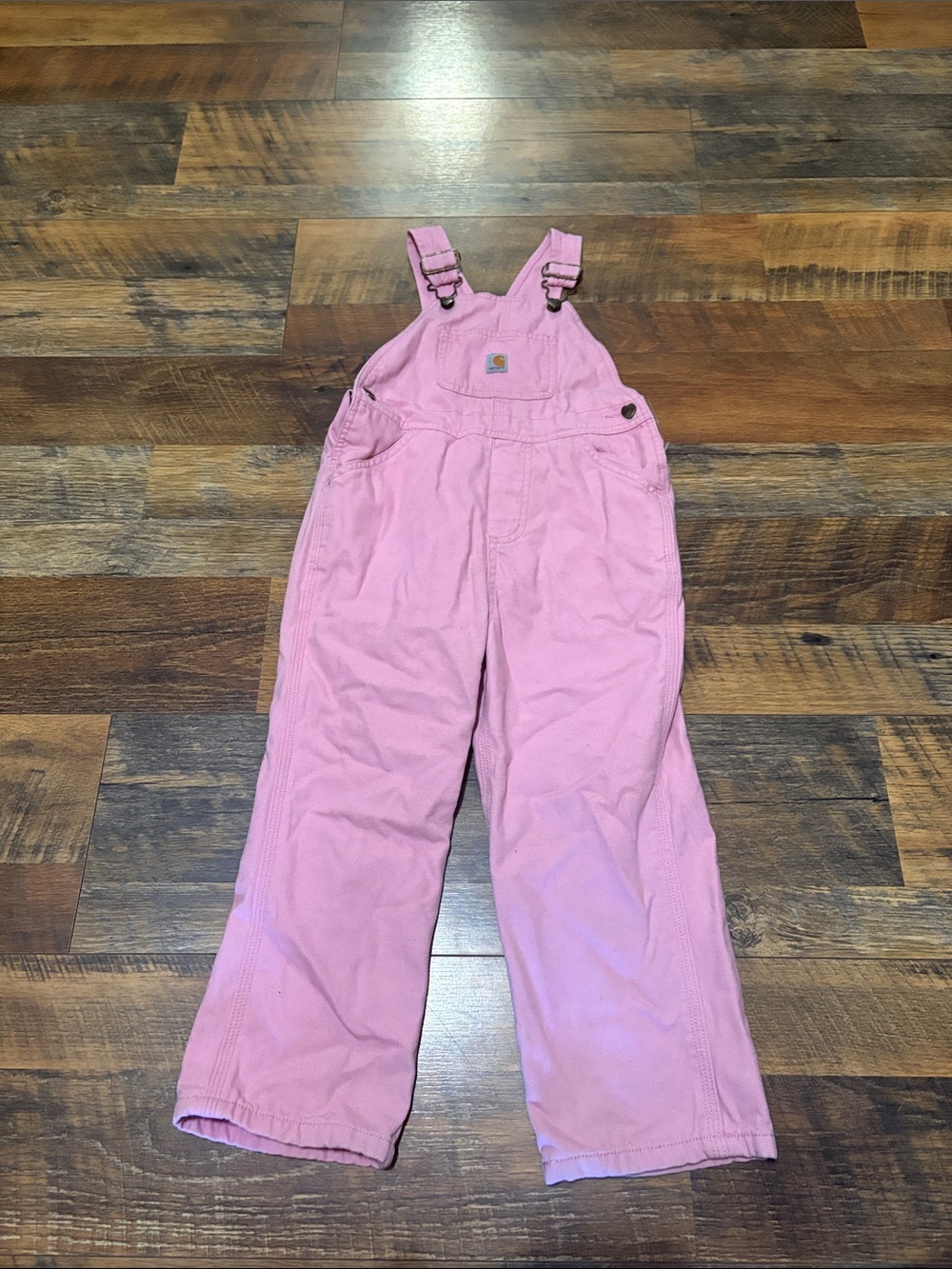 Carhartt Pink Flannel Lined Carpenter Overalls